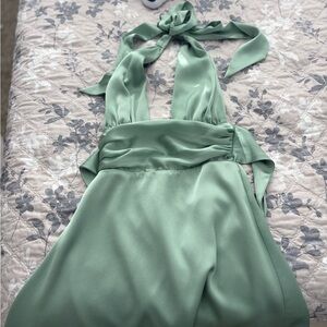 Lucy in the Sky Sage Backless Dress